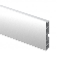 Цоколь ПВХ H=60 мм L=4 м алюминий глянцевый