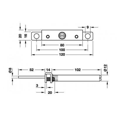 Полицетримач для прикручування з підтримуючим шипом 100 мм