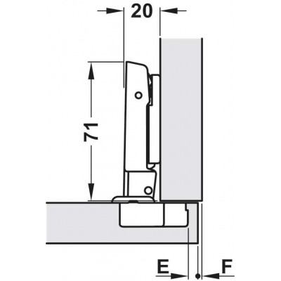 Петля накладна з демпфером Metalla 540 SM 110° 45/9.5 сталь чорна