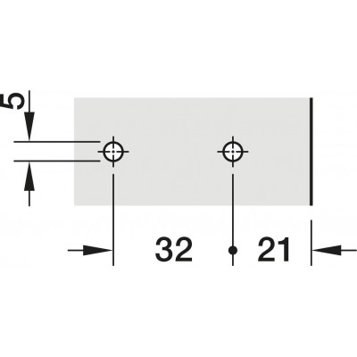Монтажна планка пряма під єврошуруп Metalla 540 SM H0 сталь чорна