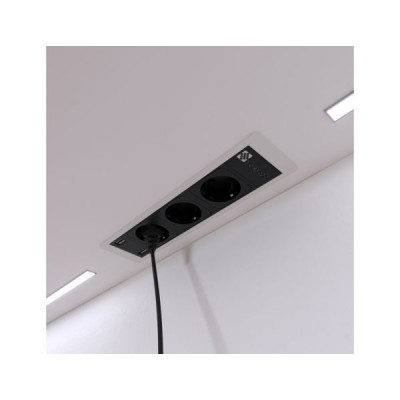 Розеточный модуль Versaframe 3.0 на 3 розетки + 1 USB 5V (A+C) алюминий