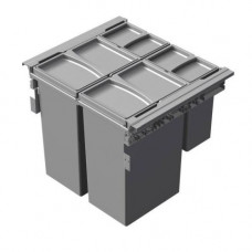 Контейнер 2х29+2х8 л в секцию 600 мм H = 463 мм (нужен ящик Tandembox) серый