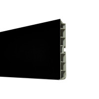 Цоколь ПВХ H=100 мм L=4 м со скрытым уплотнителем черный матовый