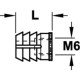 Муфта вклеиваемая M6 d10 мм L=13 мм