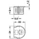 Корпус RAFIX (Рафикс) 20, для толщины 19 мм, пластмасса, коричневый RAL 8014