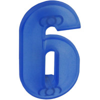 Ручка Шістка синя прозора м/о 64 мм