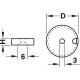 Элемент для вставок подпятника (привинчивание/приклеивание) d17 мм черный