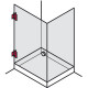 Завіса для душової кабіни для скла 8-12 мм 90° латунь хром полірований