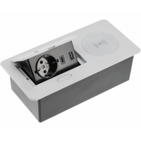 Удлинитель AVARO PLUS 1 розетка SCHUKO + USB А+С WC 5W провод 1,5 м алюминий