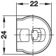 Корпус стяжки Rafix (Рафікс) без потовщення для деталі 16 мм воронений