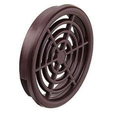 Вентиляционная решетка круглая с гарпунной перемычкой d48 мм коричневая