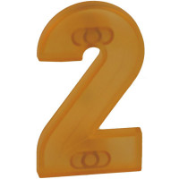 Ручка Двойка оранжевая прозрачная м/о 64 мм