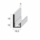 Горизонтальний профіль для знімних панелей боковий оздоблювальний L=3012 мм