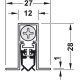 Автоматический дверной уплотнитель DDS 12 1-сторонний L=630 мм