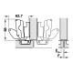 Завіса Metallamat A внутрішня/напівнакладна для корпусів з механізмами висування 175°