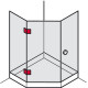 Тримач скла для з'єднання двох стекол 8-12 мм 135° латунь графіт