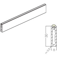 Труба гардеробная прямоугольная коричневая L=3000 мм