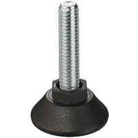 Опора-винт M10 пластик черный H=30 мм