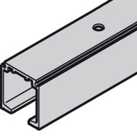 Шина ходова одинарна з отворами без покриття L=2000 мм алюміній