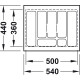 Лоток для столових приладів 540х440х54 мм чорний