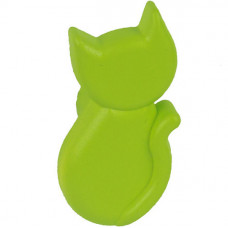 Ручка-кнопка Котик зелена матова