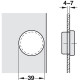 Завіса Metallamat A напівнакладна для скляних дверей 92°