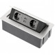 Подовжувач врізний Soft на 2 розетки + 2 USB Schucko алюміній