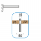 Консоль для подвійної стійки L=190 мм ліва