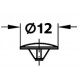 Заглушка для винтов с крестовым шлицом PZ2 d12 мм коричневая