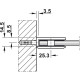 Тримач для скла 8-12 мм 90° із прихованим кріпленням латунь графіт