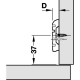 Крестовая монтажная планка Metallmat (привинчивание шурупами для ДСП) 4 мм