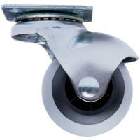 Ролик с площадкой резиновый круглый Industry d=40 мм серый