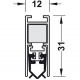 Автоматичний ущільнювач дверей 2-сторонній L=1030 мм