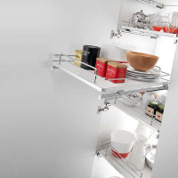 Висувна полиця DeLuxe з доводчиком нижнього монтажу 900 мм