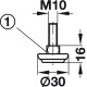 Опора-винт M10 H=19 мм