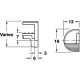Полкодержатель для стекла 6-10 мм с защелкой-фиксатором для отверстий d3/5 мм