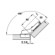 Завіса Duomatic для вкладних дерев'яних дверей 94° (45°) схема 45/9,5 мм