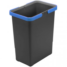 Відро для сміття Cover Box 6 л з синіми ручками антрацит