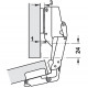 Петля Duomatic полунакладная для корпусов с выдвижными ящиками и полками 165° схема 45/9,5 мм