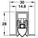 Автоматический дверной уплотнитель L=1083 мм