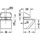 Полкодержатель-пеликан для полки 4-25 мм нержавеющая сталь