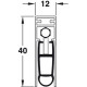 Автоматический дверной уплотнитель L=1083 мм серый