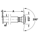 Дверне вічко вогнетривке (30 хв) d=14 мм для дверей 35-60 мм огляд 200° хром