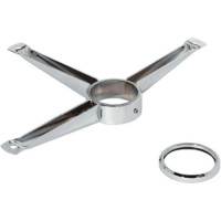 Осевое крепление столешницы для трубы 50 мм хром полированный