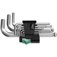 Набор Г-образных метрических хромированных ключей 950/9 Hex-Plus 3