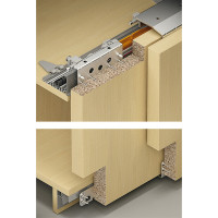 Комплект фурнитуры Finetta T 70 VF D для 2-х дверных полотен до 30 мм с демпфером