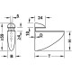 Полицетримач-пелікан для полиці 4-18 мм L=54 мм хром полірований