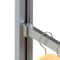 Комплект для гардеробной трубы 1200 мм алюминий