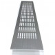 Вентиляционная решетка 500х80 мм, алюминий, цвет нерж. сталь