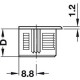 Корпус RAFIX (Рафикс) 20, для толщины 19 мм, пластмасса, коричневый RAL 8014